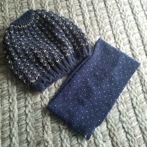 Anthroplogie beanie and ear warmer